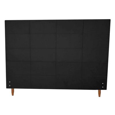 Cabeceira Larissa Para Colchão De 1,58 Mt-Suede Preto