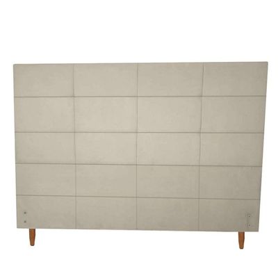 Cabeceira Larissa Para Colchão De 1,93 Mt-Suede Bege