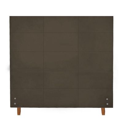 Cabeceira Larissa De 1 Mt Para Colchão Solteiro-Suede Marrom