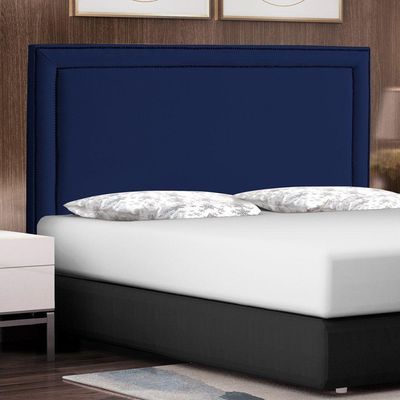 Cabeceira Cama Box Casal Maísa 140Cm Com Frame Azul Escuro