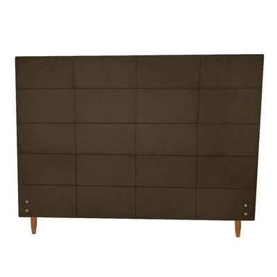 Cabeceira Larissa Para Colchão De 1,93 Mt-Suede Marrom
