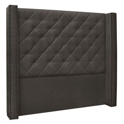 Kit Cabeceira E Calçadeira Recamier King 1,95M Suede Cinza