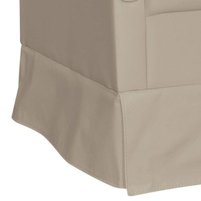Poltrona De Amamentação Com Puff Suzi Balanço Corino Bege