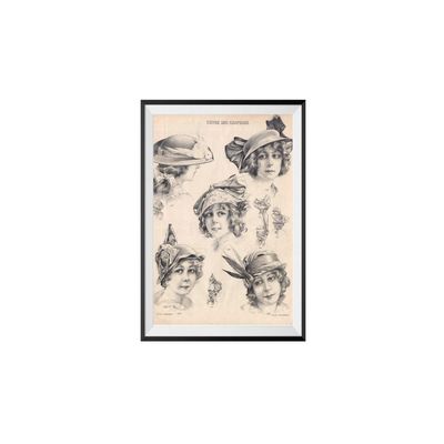 Poster C/ Moldura E Passepartout Le Jazz Revue Des Chapeaux