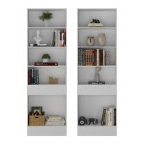 Armário/estante Escritório 2 Portas Multimóveis Mp7000 Branco/dourado Branco/dourado
