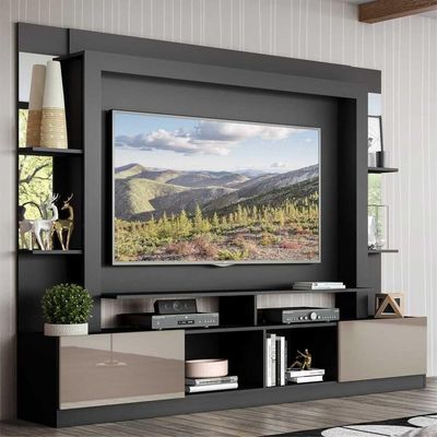 Estante Tv 65" Prateleiras C/ Espelho Oslo Multimóveis V3393