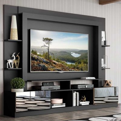 Estante Com Suporte Tv 65" C/ Espelho Oslo Multimóveis V3382