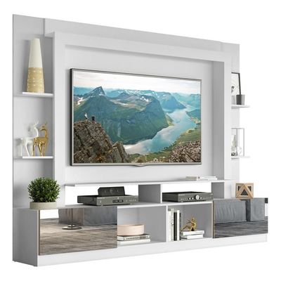 Estante Com Suporte Tv 65" C/ Espelho Oslo Multimóveis V3382