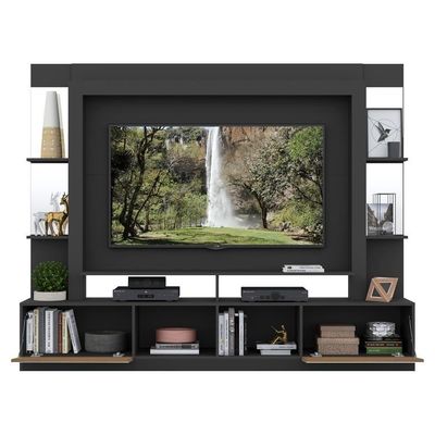 Estante Tv 65" Prateleiras C/ Espelho Oslo Multimóveis V3393