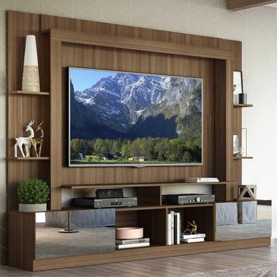 Estante Com Suporte Tv 65" C/ Espelho Oslo Multimóveis V3382