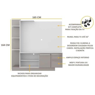 Estante Com Suporte Tv 55'' Denver Multimóveis V3069