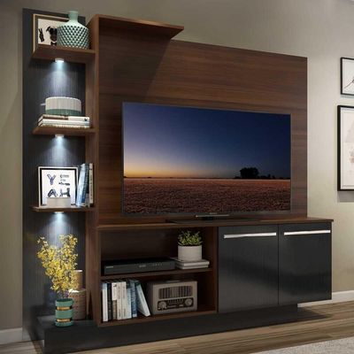 Estante Tv 55" Com 3 Leds E 2 Portas Multimóveis V3399