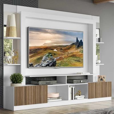 Estante Tv 65" Prateleiras C/ Espelho Oslo Multimóveis V3393