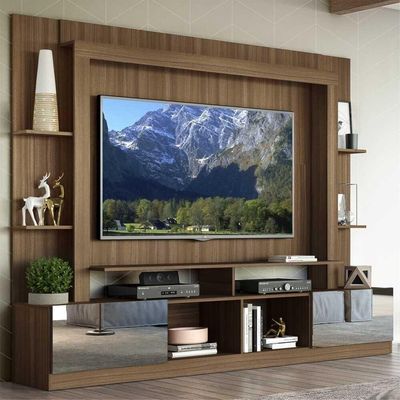 Estante Com Suporte Tv 65" C/ Espelho Oslo Multimóveis V3382