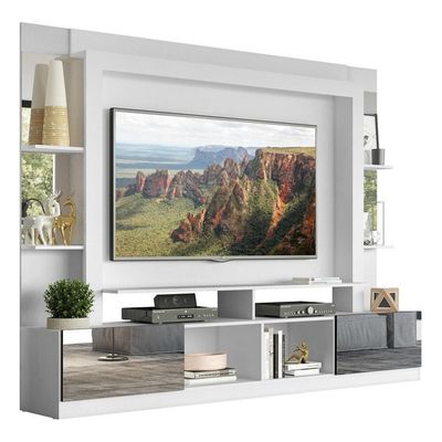 Estante Com Suporte Tv 65" E Espelho Oslo Multimóveis V3381
