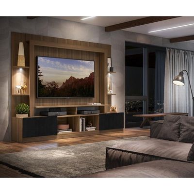 Estante Com Suporte Tv 65" E Leds Berlim Multimóveis V3384