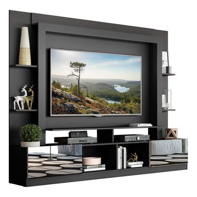 Estante Com Suporte Tv 65" C/ Espelho Oslo Multimóveis V3382