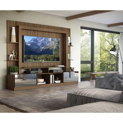 Estante Tv 65" Portas C/ Espelho Oslo Multimóveis V3390