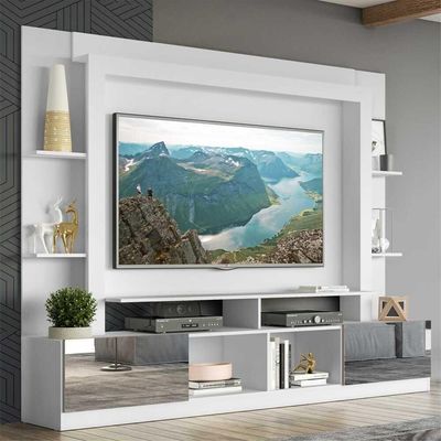 Estante Tv 65" Portas C/ Espelho Oslo Multimóveis V3390