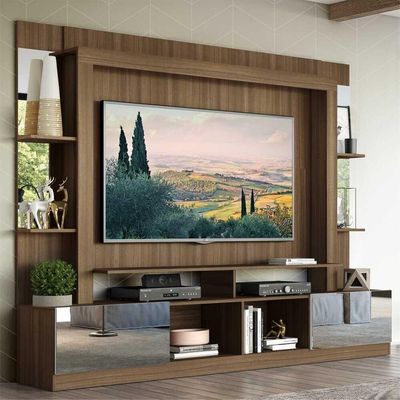 Estante Com Suporte Tv 65" E Espelho Oslo Multimóveis V3381