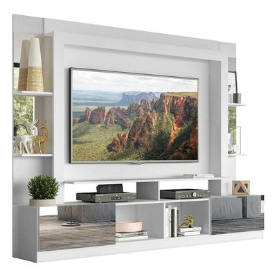 Estante Com Suporte Tv 65" E Espelho Oslo Multimóveis V3381