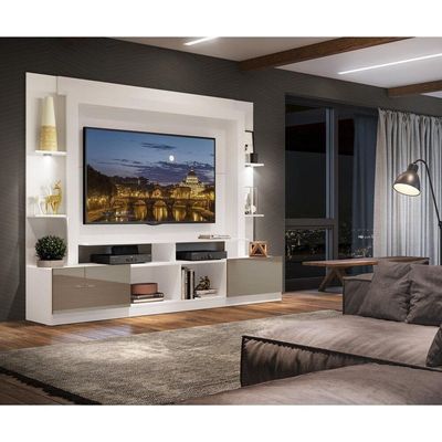 Estante Com Suporte Tv 65" E Leds Berlim Multimóveis V3384