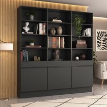 Armário/estante Escritório 3 Portas Multimóveis Mp7001 Preto Preto