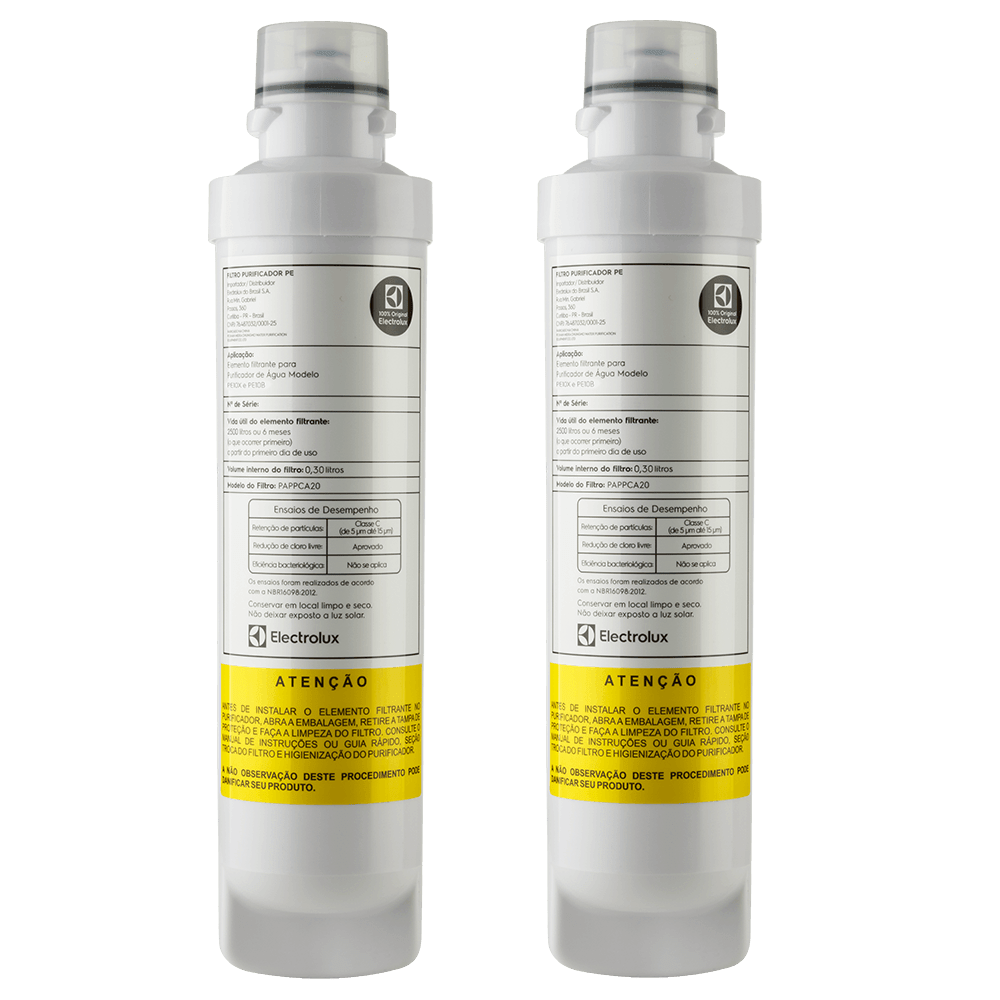 Kit 2 Filtros ORIGINAIS para Purificador de Água PE11B e PE11X Electrolux