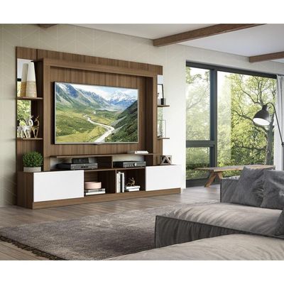 Estante Com Suporte Tv 65" C/ Espelho Oslo Multimóveis V3385