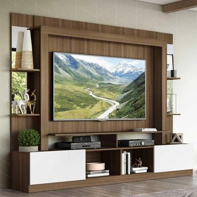 Estante Com Suporte Tv 65" C/ Espelho Oslo Multimóveis V3385