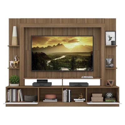 Estante Com Suporte Tv 65" C/ Espelho Oslo Multimóveis V3382