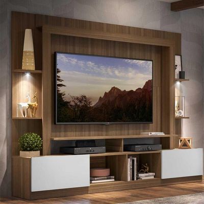 Estante Com Suporte Tv 65" E Leds Berlim Multimóveis V3384