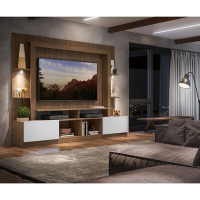 Estante Com Suporte Tv 65" E Leds Berlim Multimóveis V3384
