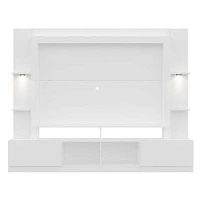Estante Com Suporte Tv 65" E Leds Multimóveis V3384 Branca