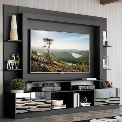 Estante Com Suporte Tv 65" C/ Espelho Oslo Multimóveis V3382