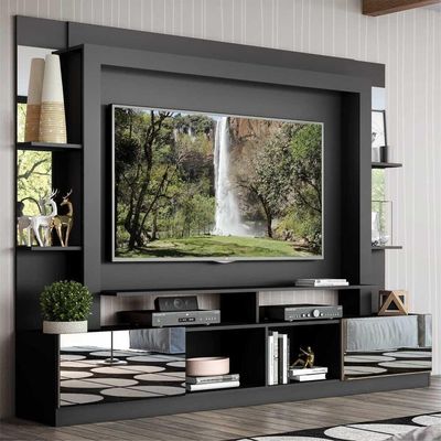 Estante Com Suporte Tv 65" E Espelho Oslo Multimóveis V3381