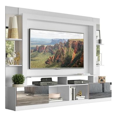 Estante Com Suporte Tv 65" E Espelho Oslo Multimóveis V3381