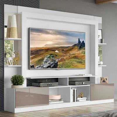 Estante Com Suporte Tv 65" C/ Espelho Oslo Multimóveis V3385