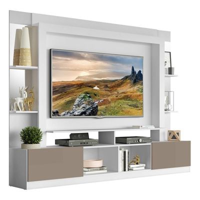 Estante Com Suporte Tv 65" C/ Espelho Oslo Multimóveis V3385