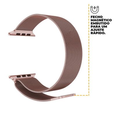 Pulseira de Milanese para Apple Watch 42 / 44 / 45MM Rosa - Gshield