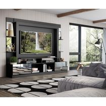 Estante Tv 65" Com Espelho Oslo Multimóveis V3389 Preta