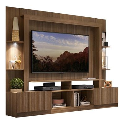 Estante Tv 65" Com Leds Berlim Multimóveis V3392 Madeirada