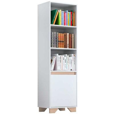 Rack com Estante 4 Prateleiras em Mdp Branco com Siena
