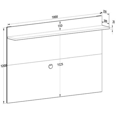 Rack com Painel 55" e Estante Mdp Branco com Siena