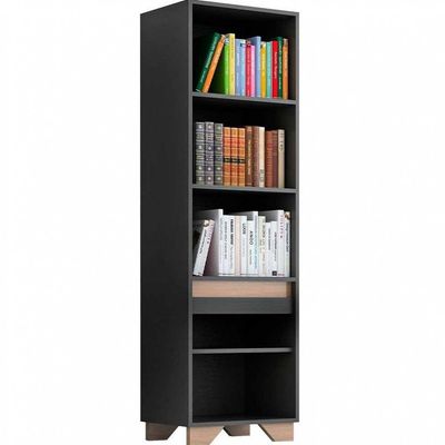 Rack com Painel 50" Estante em Mdp Grafite com Siena