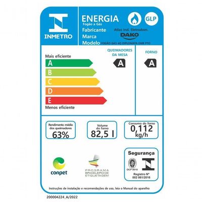 Fogão De Embutir 4 Bocas Preto Com Mesa De Vidro Dako Diplomata Bivolt