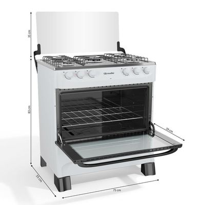 Fogão Mueller 5 Bocas Branco Com Acendimento Automático Mfi5bb Branco