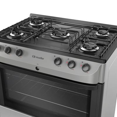 Fogão Mueller Titânio 5 Bocas Com Mesa Esmaltada E Acendimento Mfi5bc