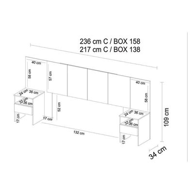 Cabeceira Cama Box Madeirado Casal Tulipa C/ 2 Gavetas Branco - Demóbile