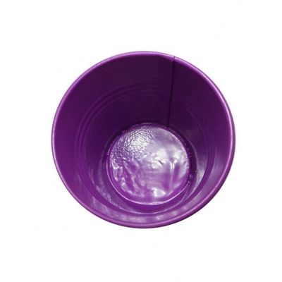 Balde Cachepot De Metal Para Mesa Mini Roxo Kit Com 12